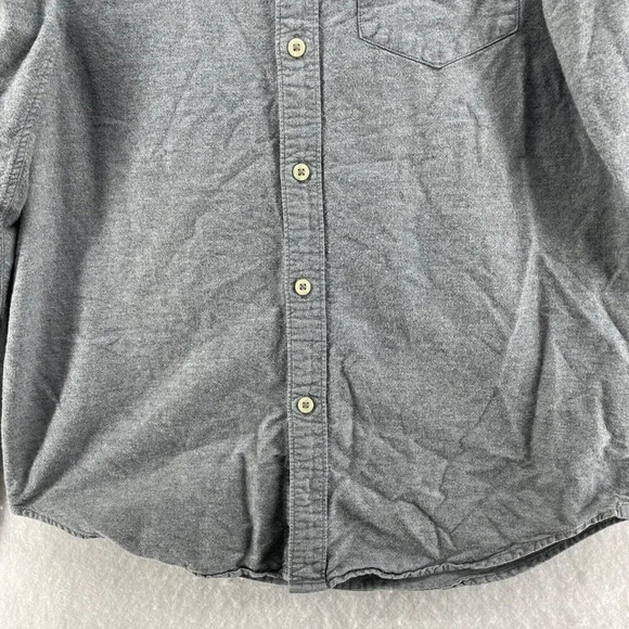 American Eagle Shirt Mens Sz S Gray Soft Flannel Button Down Classic Long Sleeve - Picture 7 of 10
